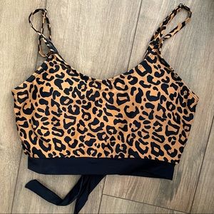 Cora Reef Swim Leopard Print top